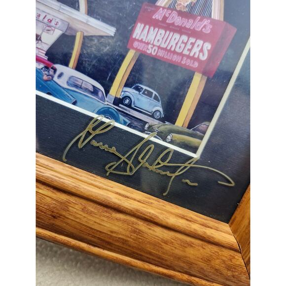 Signed and Framed Larry Johnston McDonalds in Neon photo Print Art - Picture 2 of 9